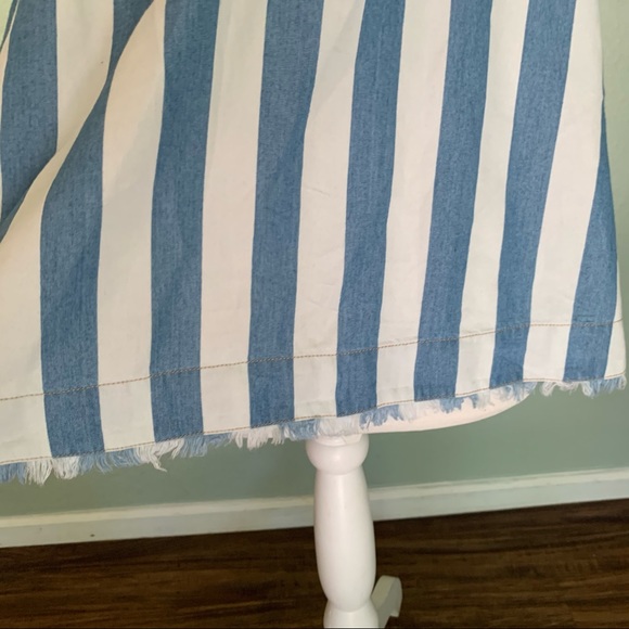 Mauve white and blue striped top - Picture 3 of 10